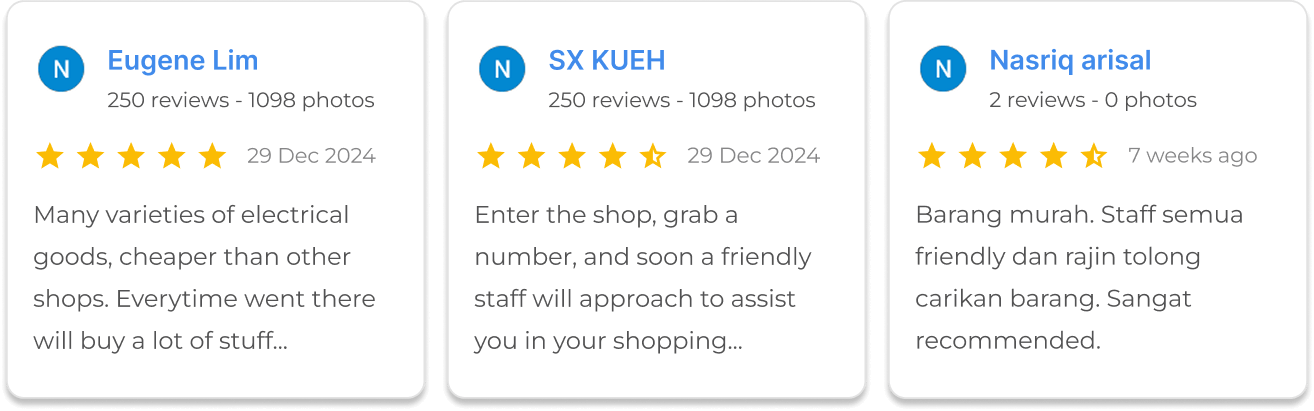 Customer reviews